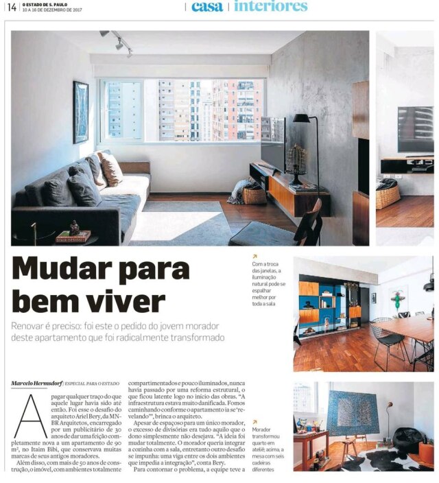 Reprodução Renovar é preciso: foi este o pedido do jovem morador deste apartamento que foi radicalmente transformado