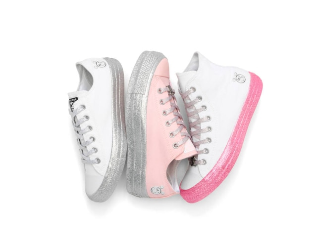Divulgação Os tênis da coleção de Miley para a Converse: produtos chegam ao Brasil com preços a partir de R$ 339,90