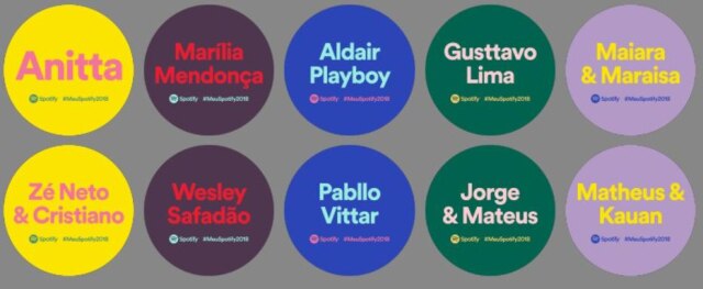 Spotify / Divulgação Imãs que serão distribuídos pelo Spotify.