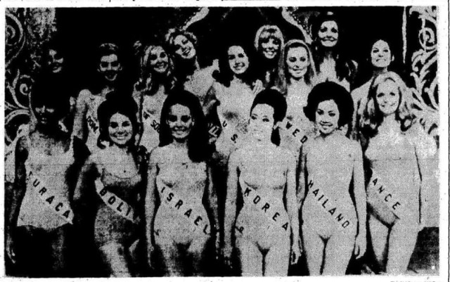 Participantes do Miss Universo 1968, vencido pela brasileira Martha Vasconcellos.