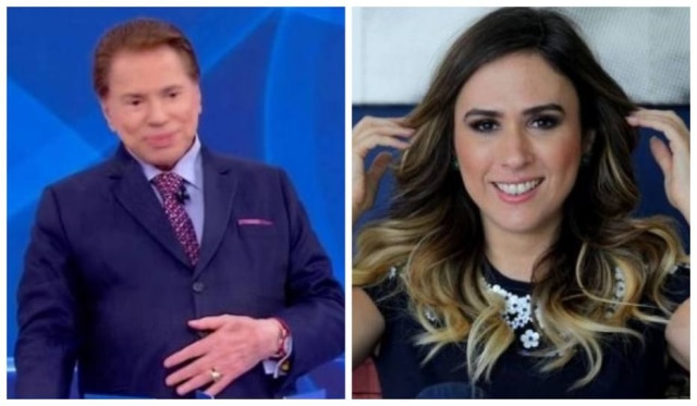 Reprodução/ Wilton Junior Os apresentadores Silvio Santos e Tatá Werneck.