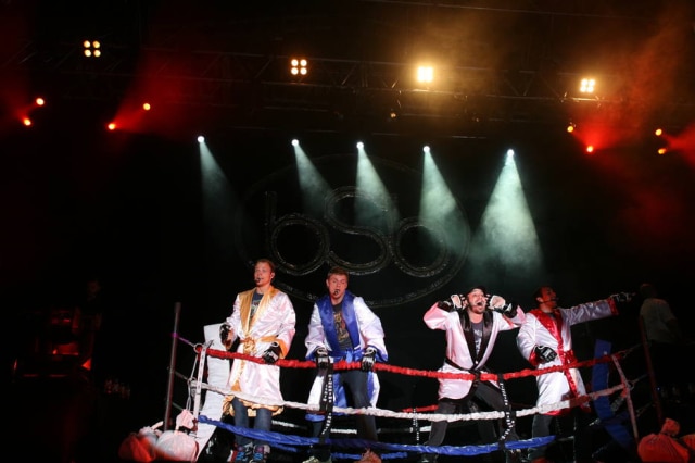 Divulgação Backstreet Boys em show realizado em março de 2009, no Brasil.