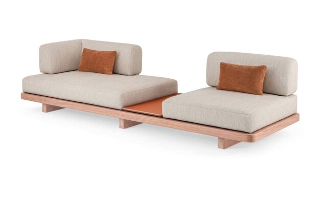 Artefacto O sofá Getta com estofado deslizante. Design Patricia Anastassiadis para a Artefacto