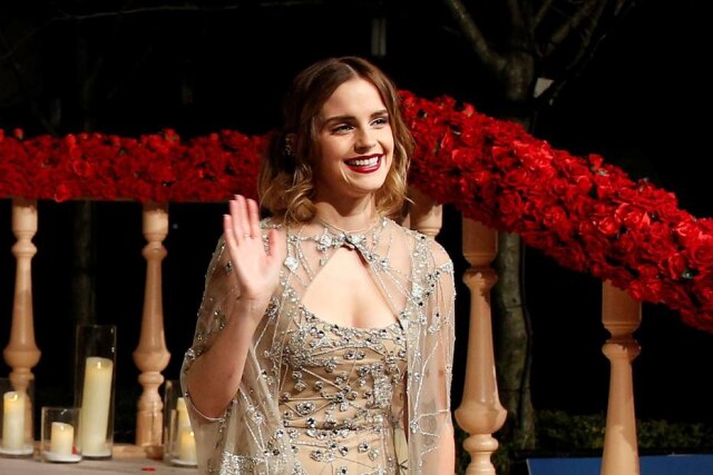REUTERS/Aly Song A atriz Emma Watson durante o tapete vermelho do filme 'A Bela e a Fera', em Shanghai, na China, em fevereiro de 2017.