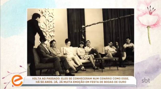 Reprodução de 'Eliana' (2018) / SBT Casal durante participação no 'Casamento na TV', antigo programa de Silvio Santos.