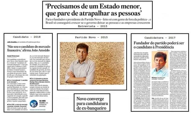 Acervo Estadão A história do candidato João Amôedo nas páginas do jornal