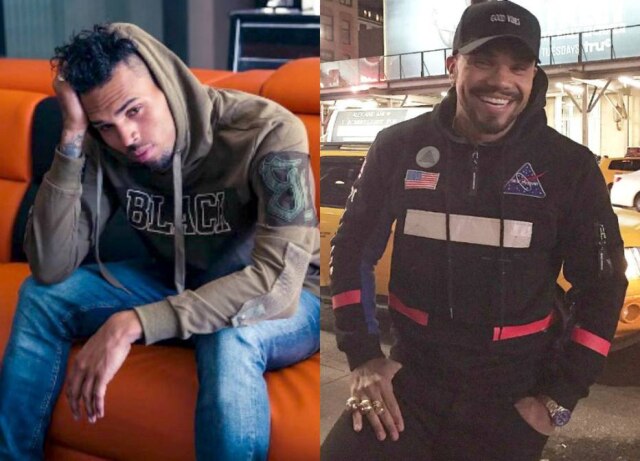 Reprodução/Instagram Chris Brown compartilhou foto de Naldo no Instagram.