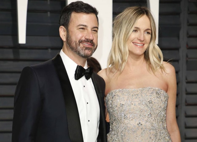 REUTERS/Danny Moloshok Jimmy Kimmel e Molly McNearney na premiação do Oscar, em 2017