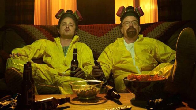 Sony Pictures Television/AMC/Divulgação Jesse Pinkman, que ganhou vida na atuação de Aaron Paul, e Walter White, interpretado pelo ator Bryan Cranston.