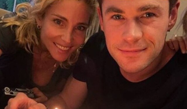 Instagram/ @chrishemsworth O ator Chris Hemsworth e a esposa Elsa Pataky,