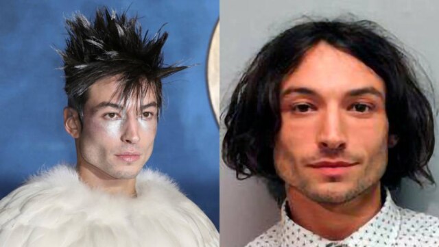 Grant Pollard/Invision/AP e Departamento de Polícia do Havaí Após ser preso no domingo, 27, Ezra Miller é acusado de ameaça e roubo por casal havaiano.