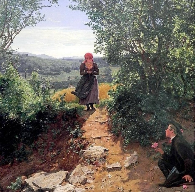 Die Erwartete, Georg Waldmuller/Wikimedia Commons Pintura 'O Esperado', de Georg Waldmuller.