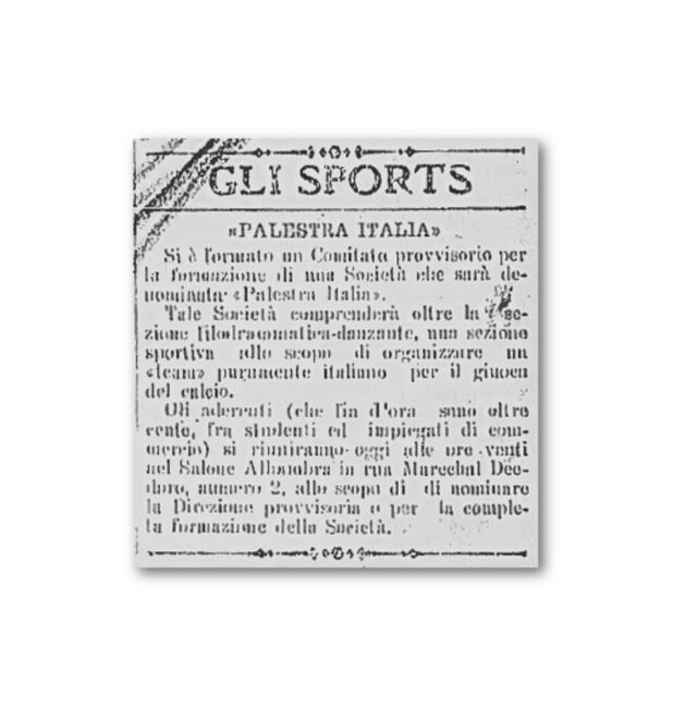 Fanfulla/Unesp Notícia da reunião da fundação do Palmeiras - 18/8/1914
