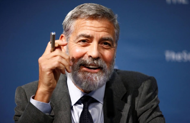 Henry Nicholls/ Reuters George Clooney participa de uma entrevista coletiva durante um evento sobre a corrupção na África, em Londres, em 19 de setembro de 2019