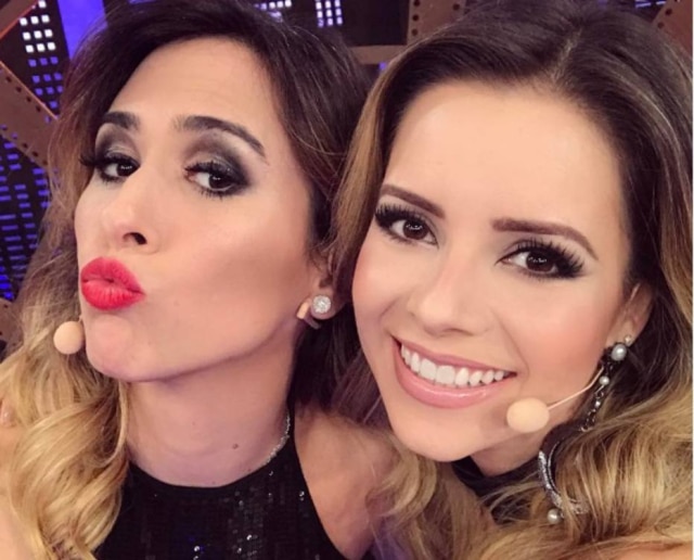 Reprodução/Instagram Sandy e Tatá Werneck dançam juntas ao som de 'Vamos Pular'.