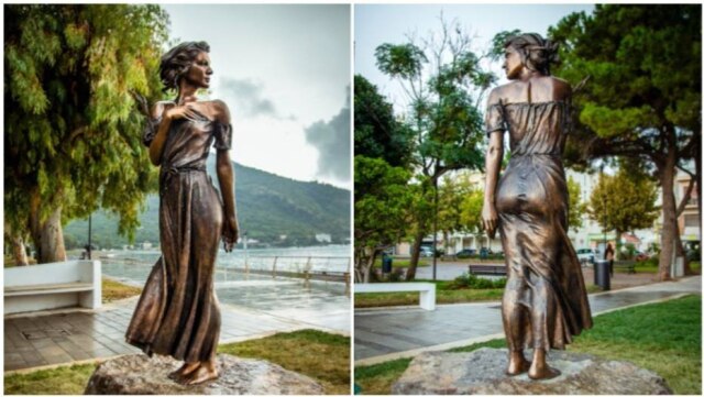 Valentino Palermo via AP Um artista está defendendo sua escultura de uma camponesa do século 19 contra acusações de sexismo depois que sua recente revelação gerou indignação entre legisladores italianos e críticos de arte que diziam que ela parecia mais uma estrela do que uma camponesa.