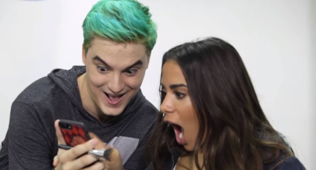 YouTube / @Felipe Neto O youtuber Felipe Neto e a cantora Anitta