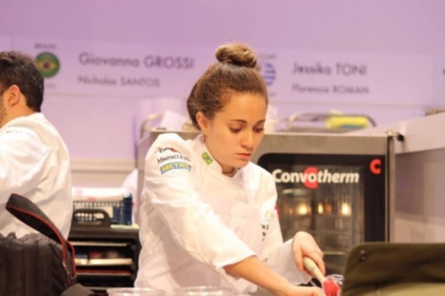 Giovanna Grossi, quando competiu no Bocuse d'Or de Lyon, em 2017
