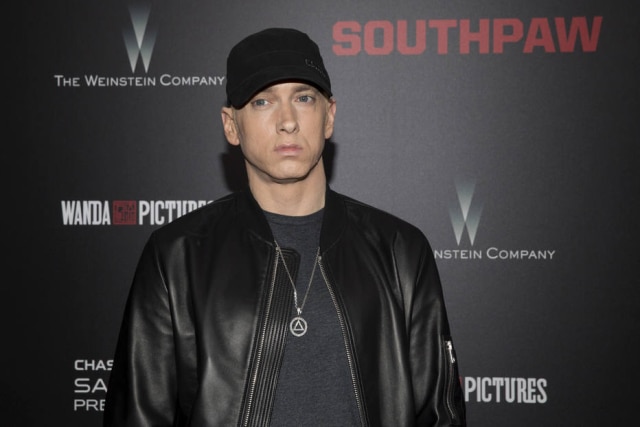 Andrew Kelly/Reuters O rapper Eminem na premiere do filme 'Nocaute', em Nova York, em julho de 2015.