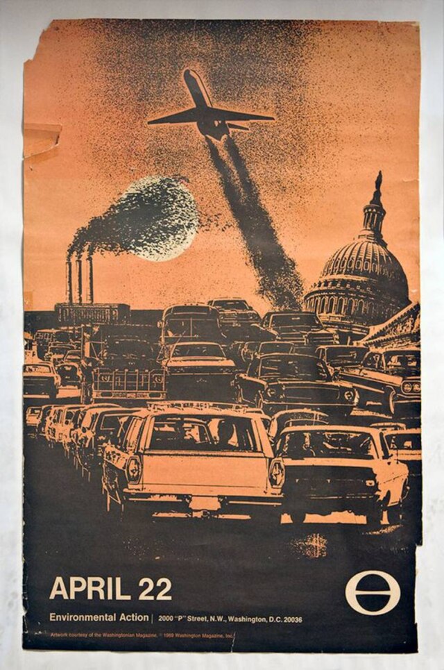 Reprodução Reprodução de cartaz do 1º Dia da Terra em 1970.