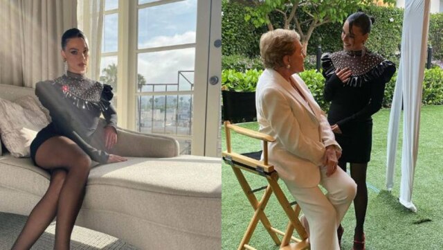 Instagram/@isisvalverde Isis Valverde participa de evento de gala nos Estados Unidos e se emociona ao encontrar Julie Andrews.