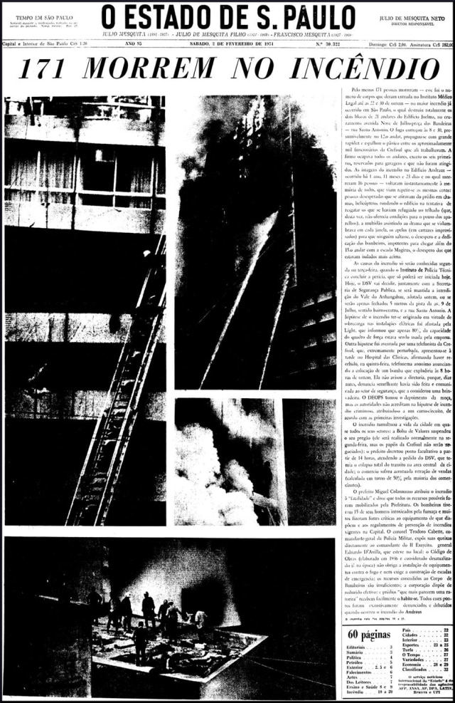 Acervo/ Estadão O Estado de S.Paulo - 02/02/1974