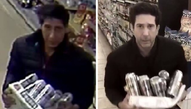 Facebook / @BlackpoolPolice | Twitter / @DavidSchwimmer Ladrão de Blackpool ou Ross de 'Friends'?