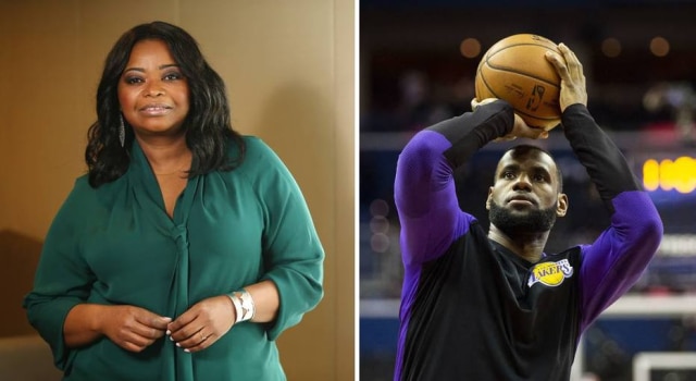 A atriz Octavia Spencer e o jogador de basquete LeBron James.