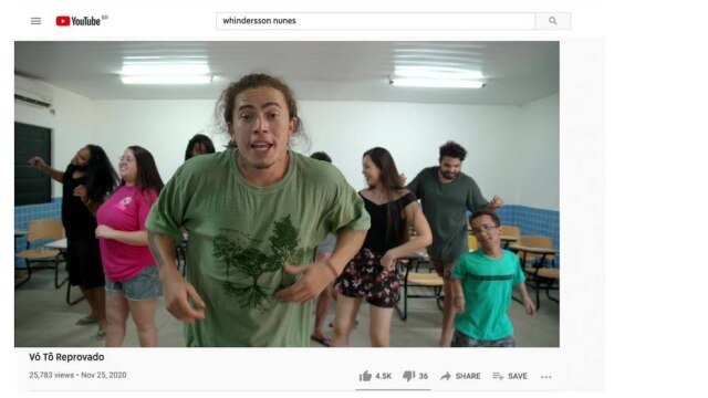YouTube Originals No Piauí, Whindersson regravou o vídeo que viralizou e o deixou famoso no Youtube, 'Vó To Reprovado'