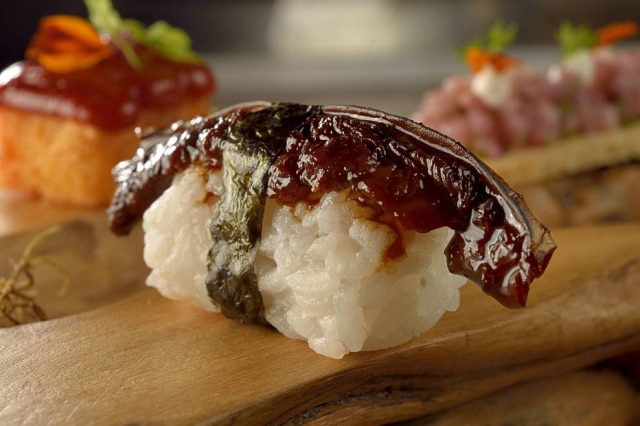 Sushi de cogumelos da Casa do Porco