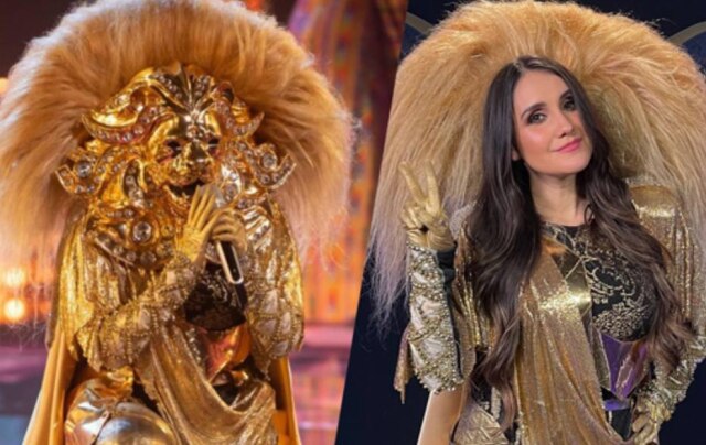 Twitter/ @eslamascara Dulce Maria durante o 'The Masked Singer México'