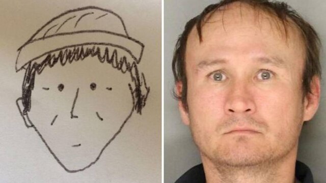 Facebook/LancCityPD Um retrato falado caricato feito por uma testemunha ajudou a polícia norte-americana a identificar ladrão que roubou supermercado