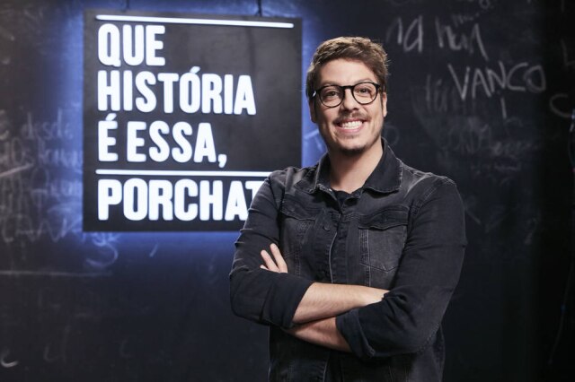 Fábio Porchat no programa 'Que História É Essa, Porchat?', que estreou em 2019. Foto: Juliana Coutinho