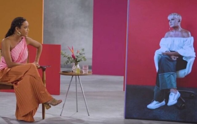 Twitter/ @canalgnt Taís Araujo em entrevista com Xuxa, no 'Superbonita', do GNT