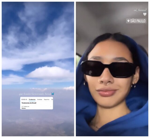 Instagram / @lizethselene A atriz chegou ao País nesta segunda, 4, e usou as redes para se comunicar com os fãs brasileiros.