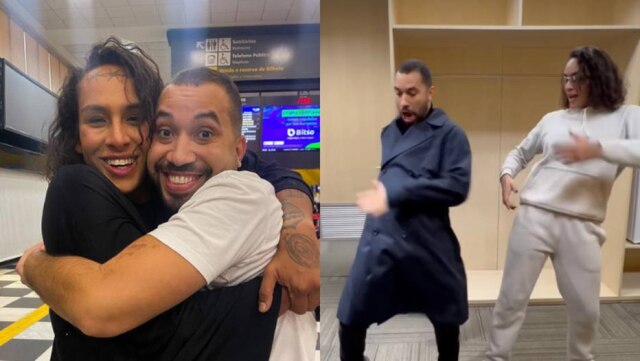 Instagram/@linndaquebrada e @gildovigor Gil do Vigor e Linn da Quebrada se encontraram e gravaram vídeo fazendo uma dança popular do TikTok.