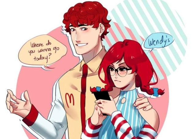Facebook/ @Ozumii Como Ronald McDonald e Wendy seriam caso fossem criados por um estúdio japonês?