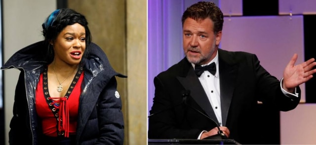 Brendan McDermid/Reuters|Mario Anzuoni/Reuters Rapper Azealia Banks e ator Russell Crowe