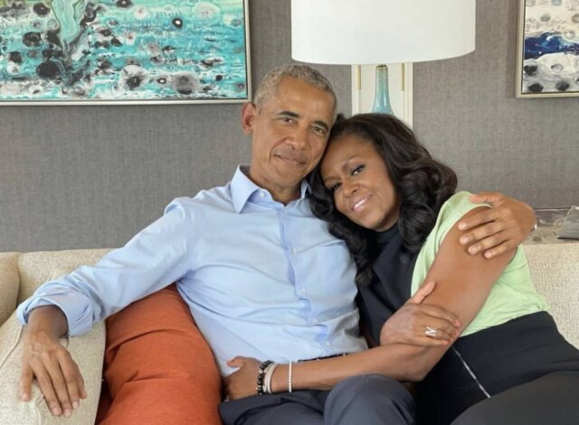 Chynna Clayton O ex-presidente dos EUA, Barack Obama, e a mulher Michelle, que completam 29 anos de casados