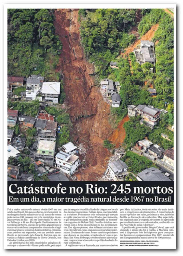 Acedrvo Estadão Notícia sobre as chuvas em Petrópolis no Estadão de 13/1/2011.