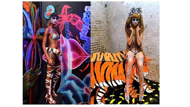 Apresentação Open Jungle da designer de sapatos Sophia Webster