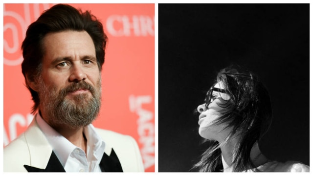 Reprodução / Instagram Jim Carrey, em abril de 2015 (d), e a maquiadora Cathriona White, em foto publicada recentemente no seu instagram