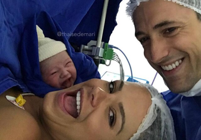 Imagem cedida por Thaise de Mari Clique publicado em 4 de janeiro registra o nascimento da pequena Carmel