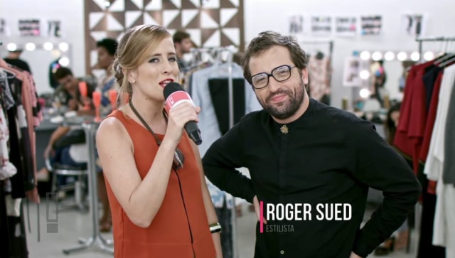 https://www.youtube.com/watch?v=CH0p6L3Sc-s No vídeo 'Fashion Week', do canal 'Porta dos Fundos', Gregorio Duvivier é o estilista Roger Sued