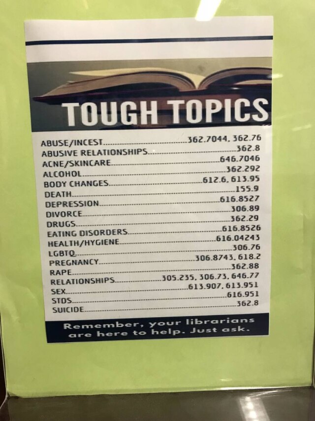 www.reddit.com/r/mildlyinteresting Biblioteca facilita busca de livros com conteúdos delicados.