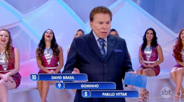 Reprodução de 'Programa Silvio Santos' (2018) / SBT O apresentador Silvio Santos durante o polêmico momento.