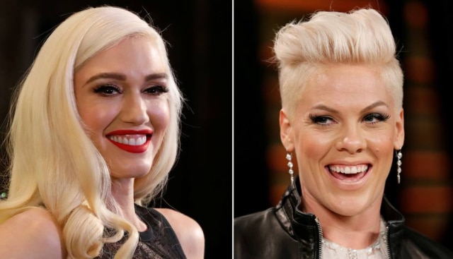 Shannon Stapleton/Reuters|Danny Moloshok/Reuters Cantoras Gwen Stefani e Pink