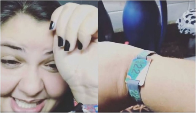 Facebook/@LuizBarcellos Fã de Bon Jovi, Flávia comprou ingresso para o dia 22 de setembro, mas esqueceu de ler aviso: 'Só coloque no dia do festival'