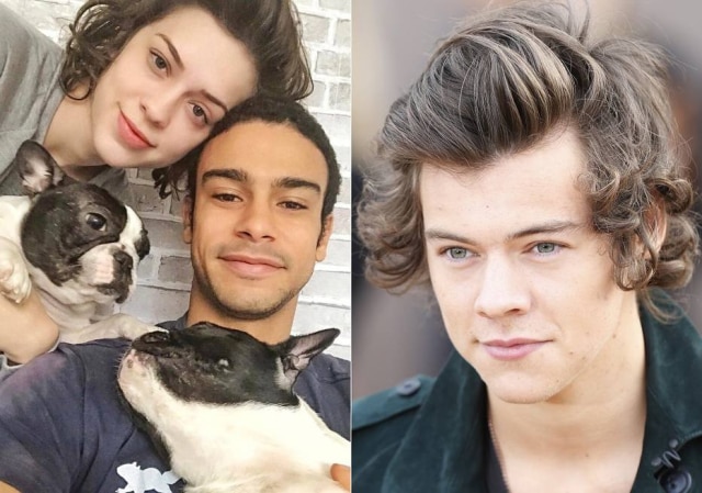 instagram/@sergio_malheiros | Olivia Harris/REUTERS O casal Sophia Abrahão e Sergio Malheiros à esquerda, e o cantor Harry Styles à direita