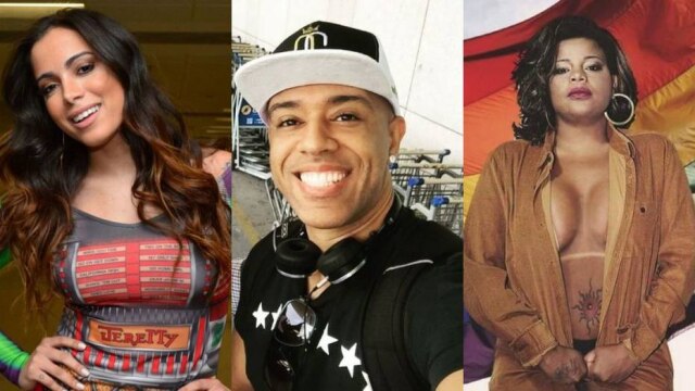Iara Morselli/Estadão | Instagram/@MCKoringa | Instagram/@tatiquebrabarracooficial Anitta, MC Koringa e Tati Quebra Barraco são alguns dos cantores na lista do requerimento feito pelo senador Romário